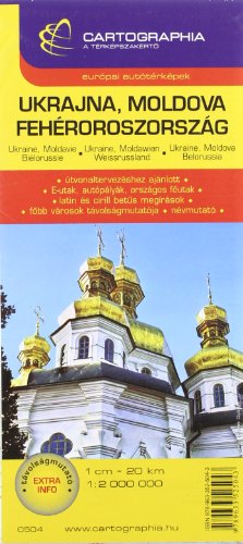 Mapa Cartographia Ucrania, Moldavia y Bielorrusia (French, English and German Edition)