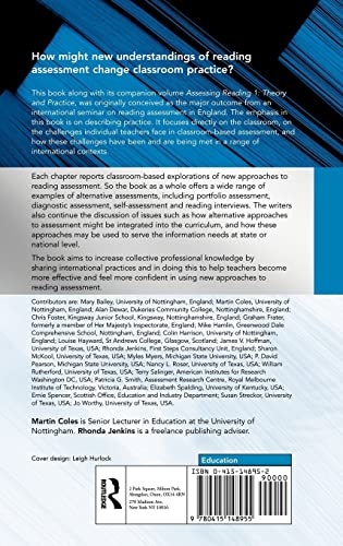 Assessing Reading 2: Changing Practice in Classrooms (International Perspectives on Reading Assessment)