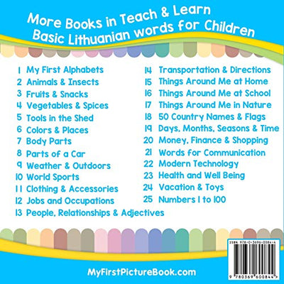 My First Lithuanian Alphabets Picture Book with English Translations: Bilingual Early Learning & Easy Teaching Lithuanian Books for Kids (Teach & Learn Basic Lithuanian words for Children)