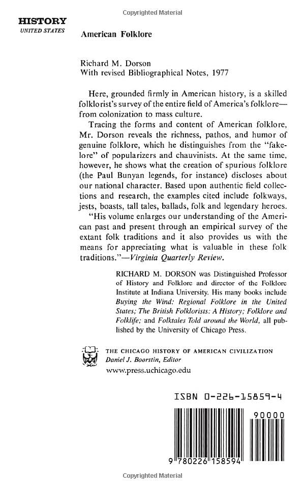 American Folklore (The Chicago History of American Civilization)
