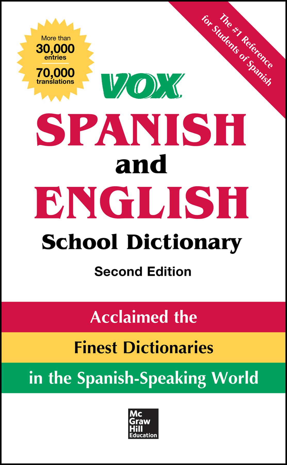 VOX Spanish and English School Dictionary, Paperback, 2nd Edition (Vox Dictionaries)