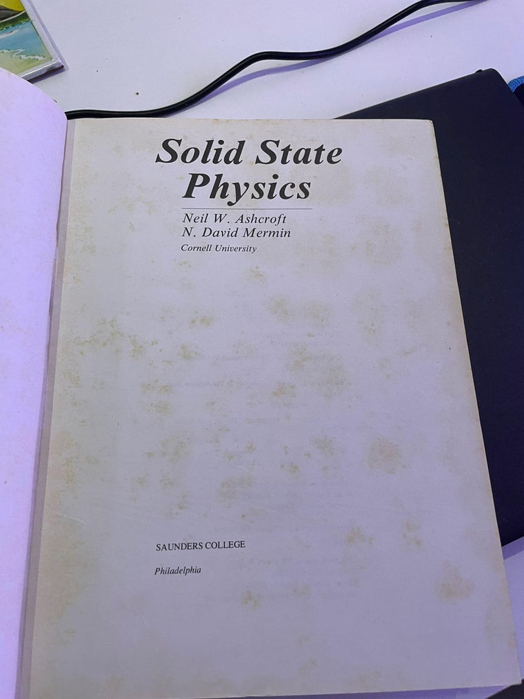 Solid State Physics — back cover