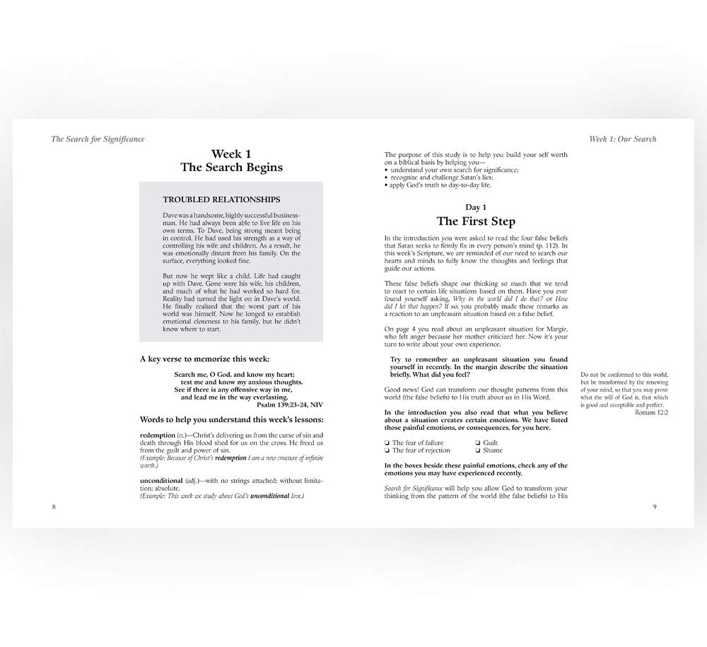 The Search for Significance - Workbook: Build Your Self-Worth on God's Truth