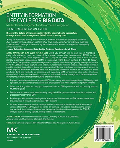 Entity Information Life Cycle for Big Data: Master Data Management and Information Integration