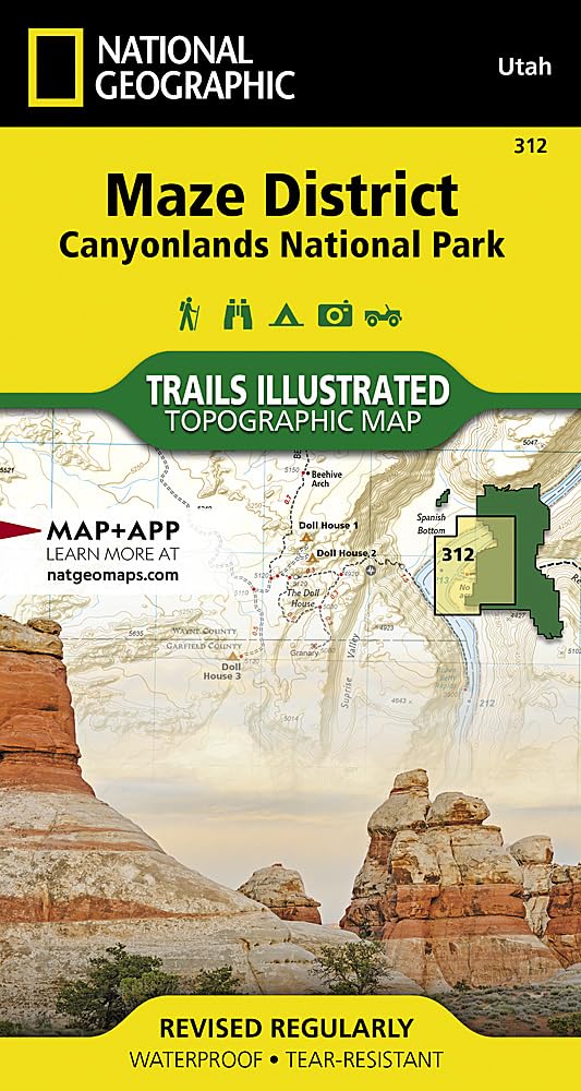 Maze District: Canyonlands National Park Map (National Geographic Trails Illustrated Map, 312)