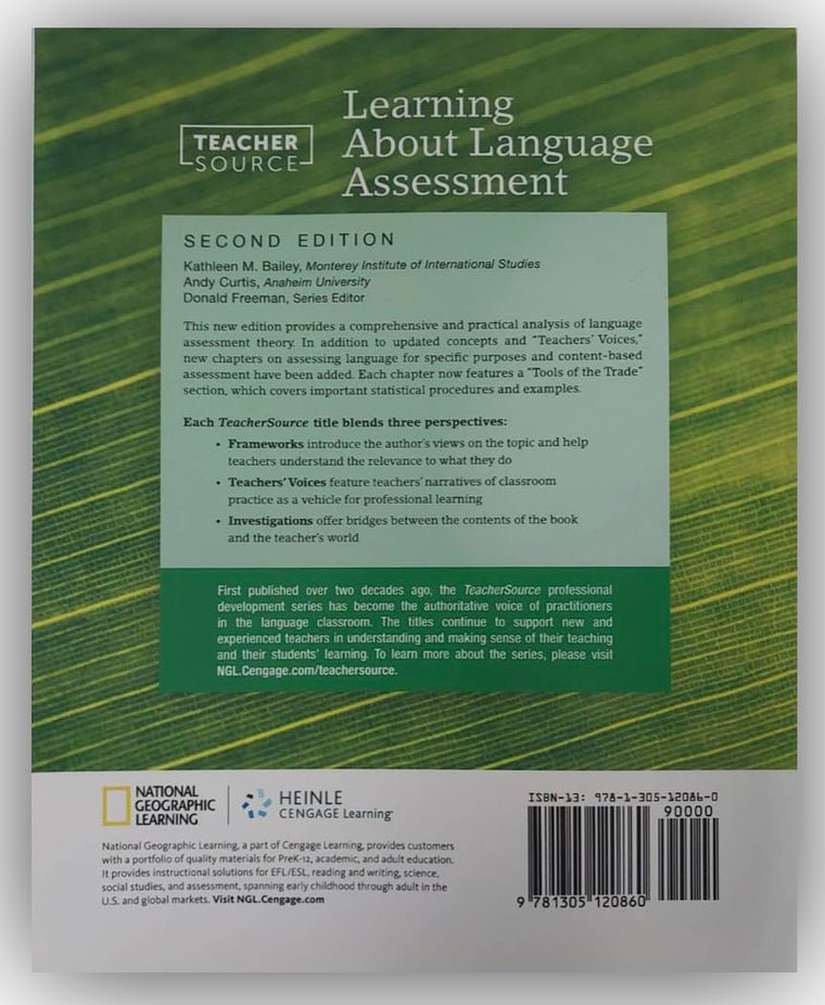 Learning About Language Assessment (TeacherSource) — back cover