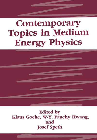 Contemporary Topics in Medium Energy Physics (Fundamental and Applied Catalysis)