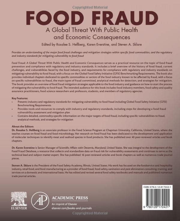 Food Fraud: A Global Threat with Public Health and Economic Consequences