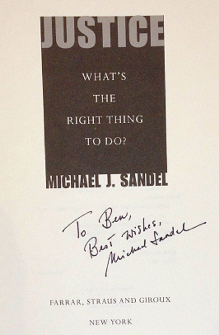 Justice: Whats the Right Thing to Do? — back cover