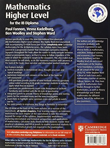 Mathematics for the IB Diploma: Higher Level with CD-ROM by