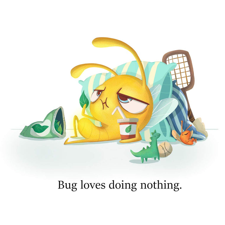 It's not easy being a Lazy Bug: A Hilarious Story For Teaching Kids The Value of Independence and Doing Things For Themselves — back cover