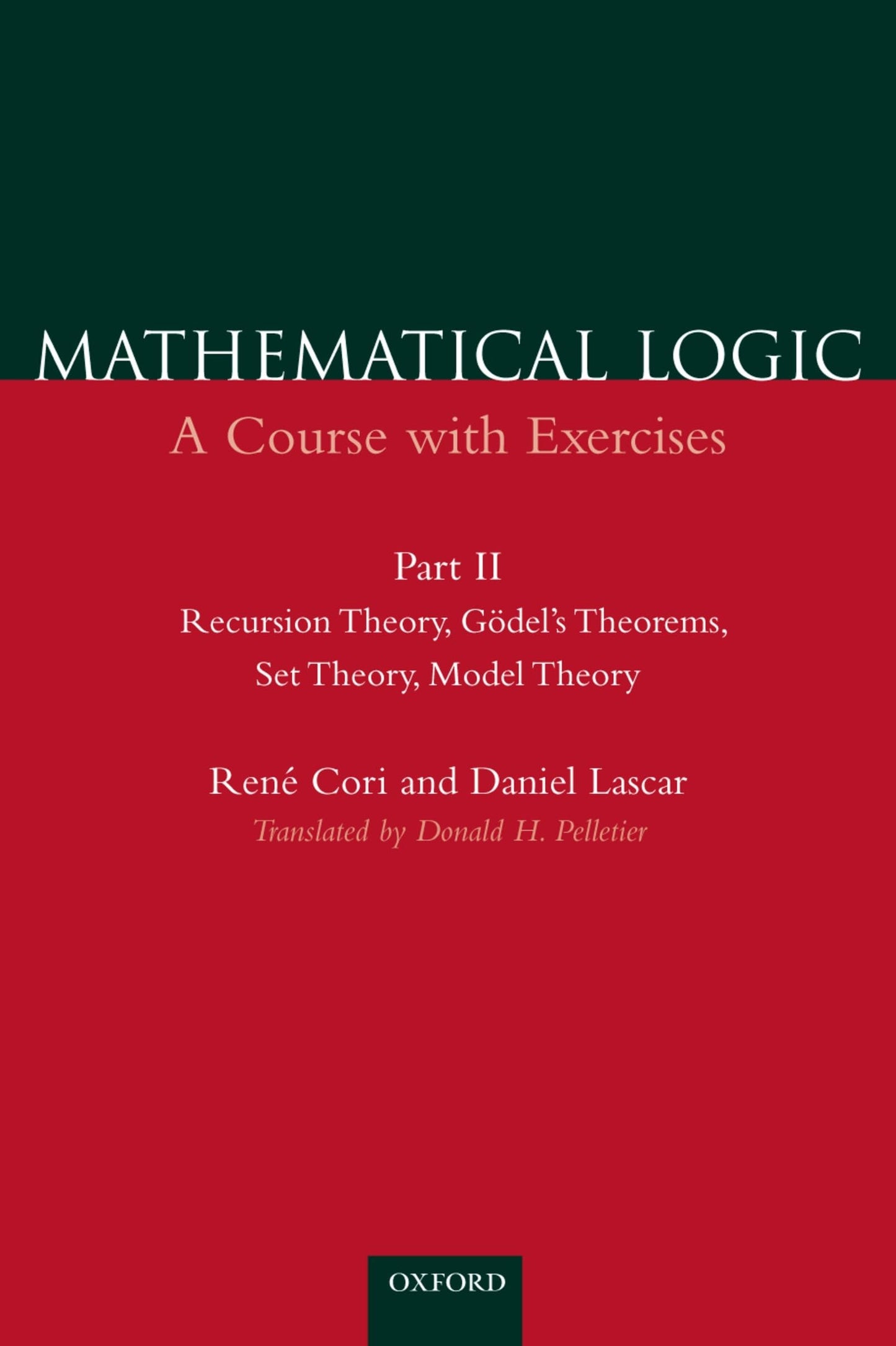 Recursion Theory, Godel's Theorems, Set Theory, Model Theory (Mathematical Logic: A Course With Exercises, Part II)