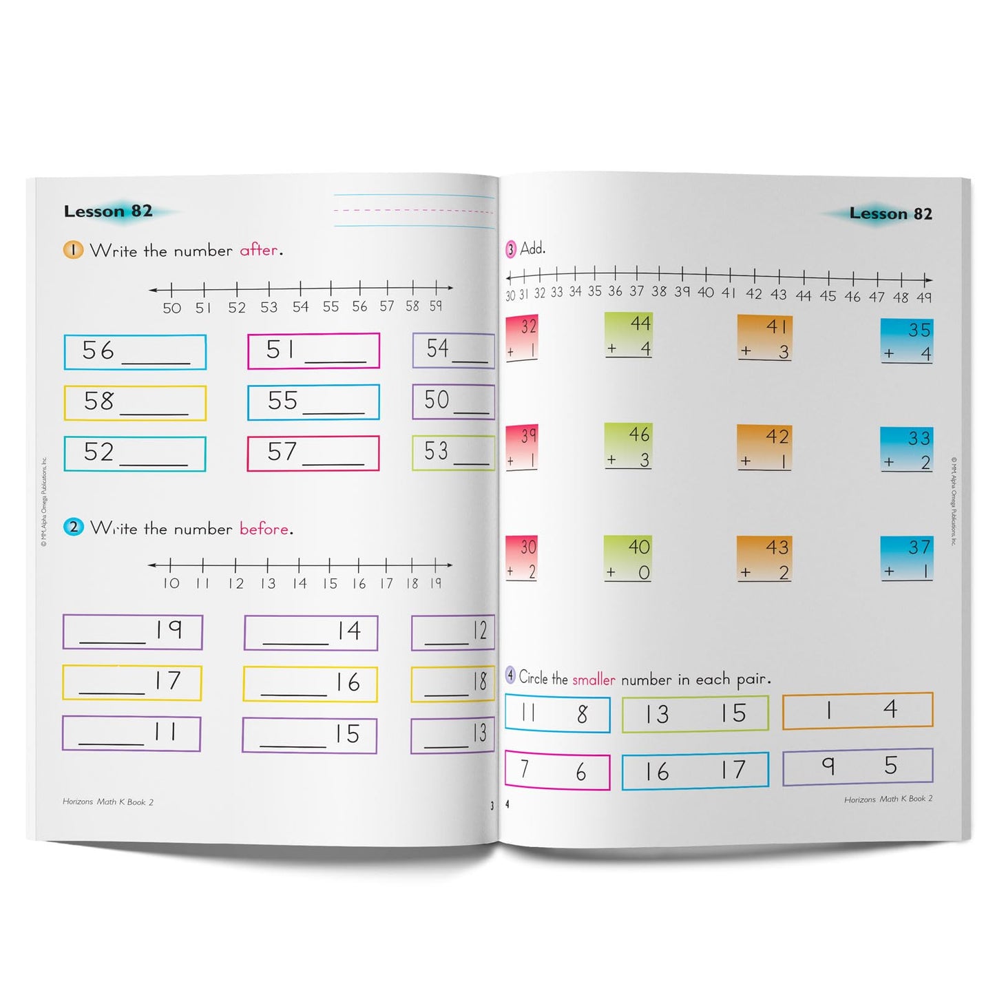 Horizons Kindergarten Math Student Book 2
