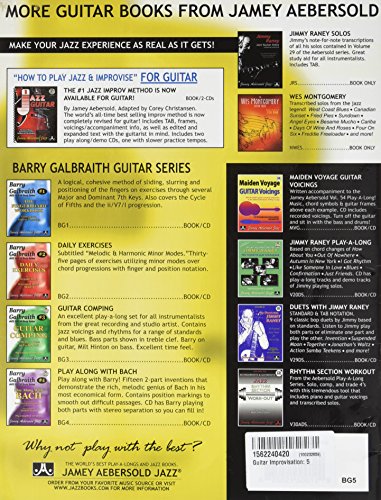 Barry Galbraith # 5 - Guitar Improv (Book & CD Set) — back cover