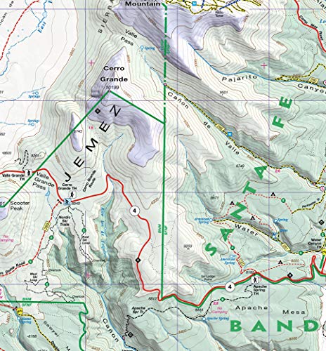Santa Fe, Bandelier & Los Alamos Trail Map 2nd Edition