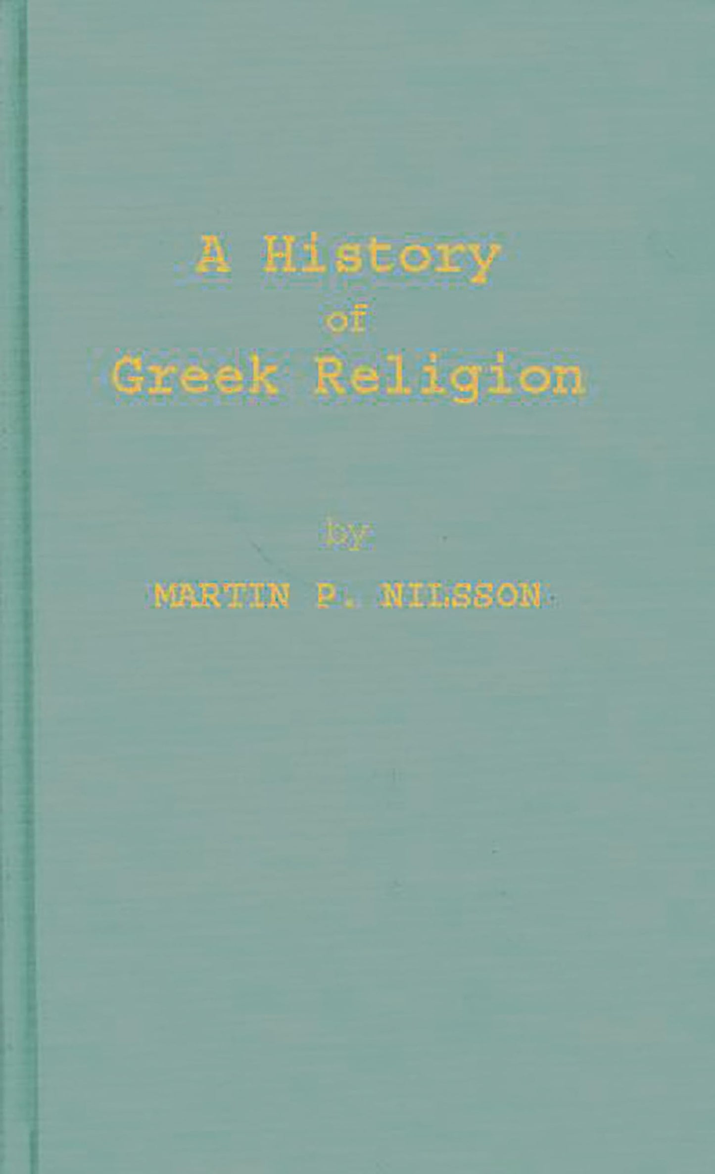 A History of Greek Religion