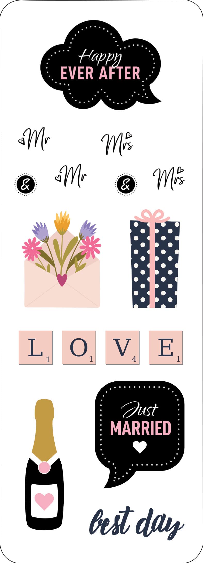 Wedding Sticker Set (Over 65 stickers!) (Sticker Sheets)