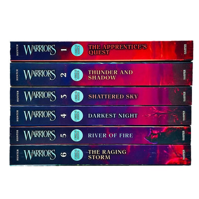 Warriors Cat A Vision of Shadows Series Books 1 - 6 Series 5 Collection Set By Erin Hunter (Apprentice's Quest, Thunder and Shadow, Shattered Sky, Darkest Night, River of Fire & Raging Storm)