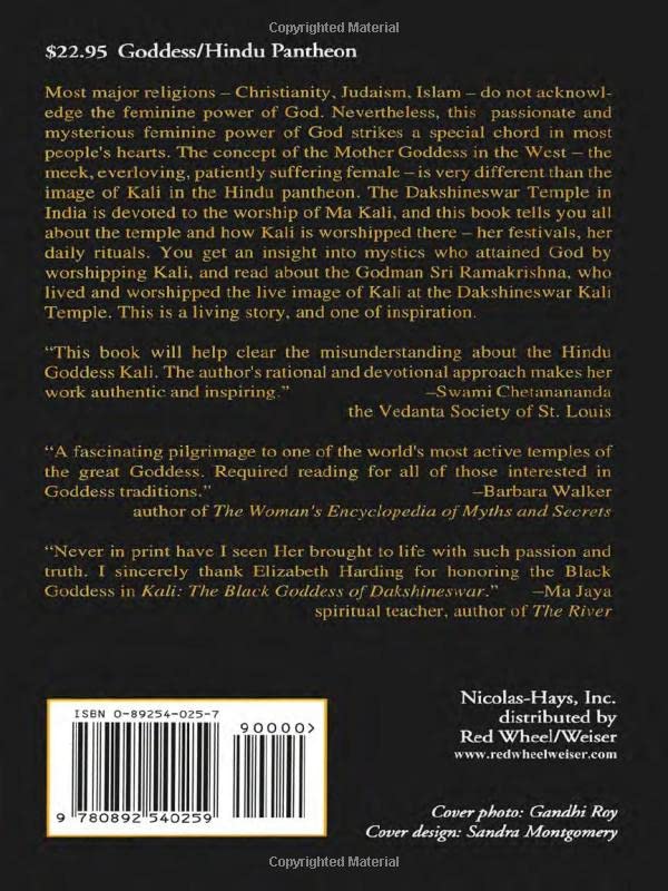 Kali: The Black Goddess of Dakshineswar — back cover
