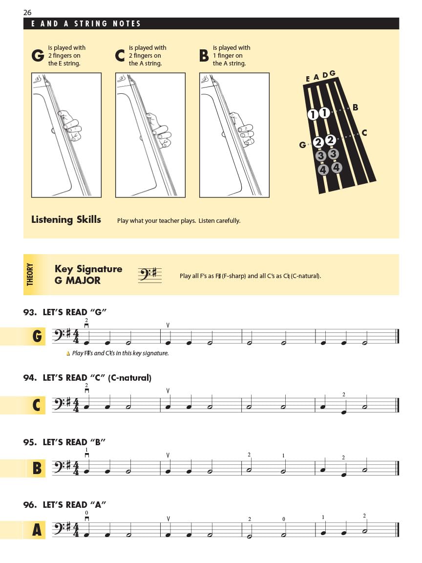 Essential Elements for Strings - Double Bass Book 1 w/EEi Beginner Bass Method Book with Online Learning Tools and Play-Along Tracks Hal Leonard Instructional Music Book