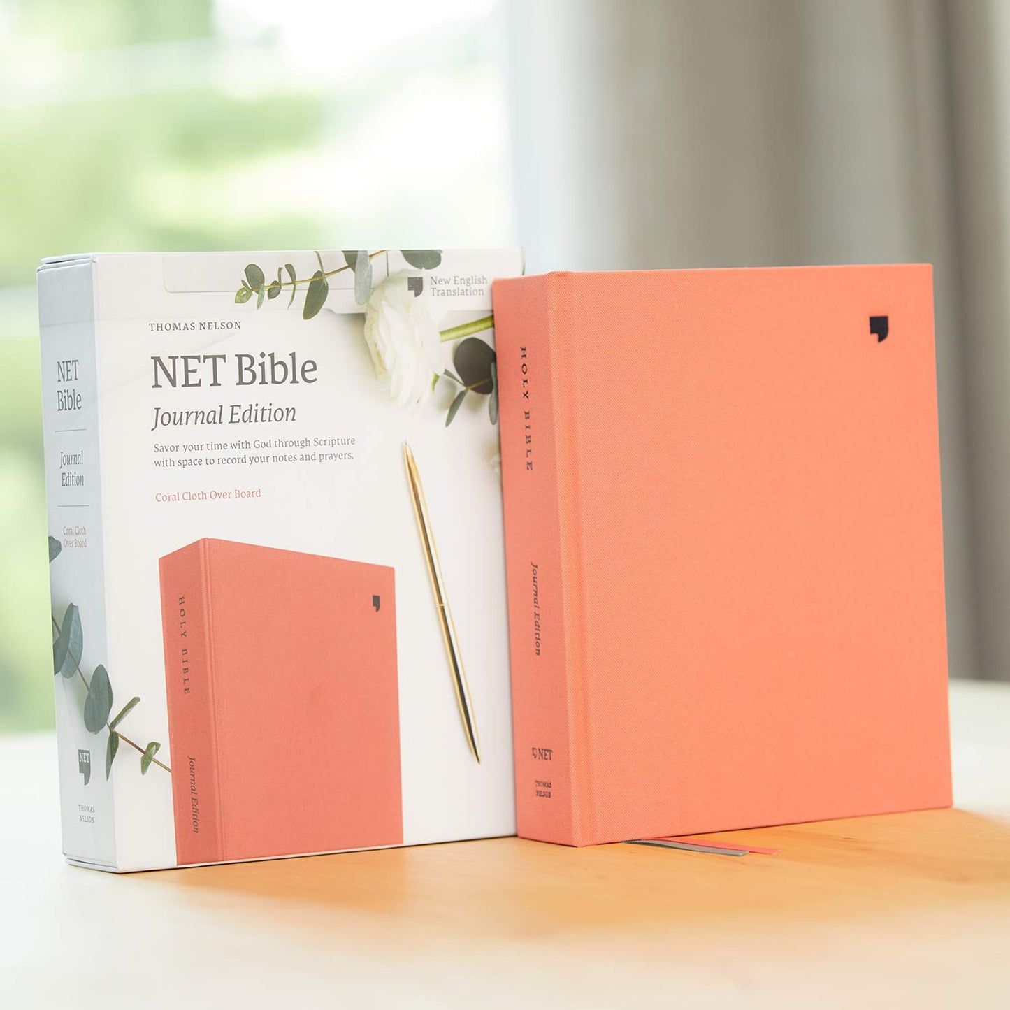NET Bible, Journal Edition, Cloth over Board, Coral, Comfort Print: Holy Bible