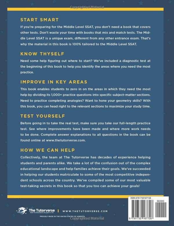 Middle Level SSAT: 1000+ Practice Questions