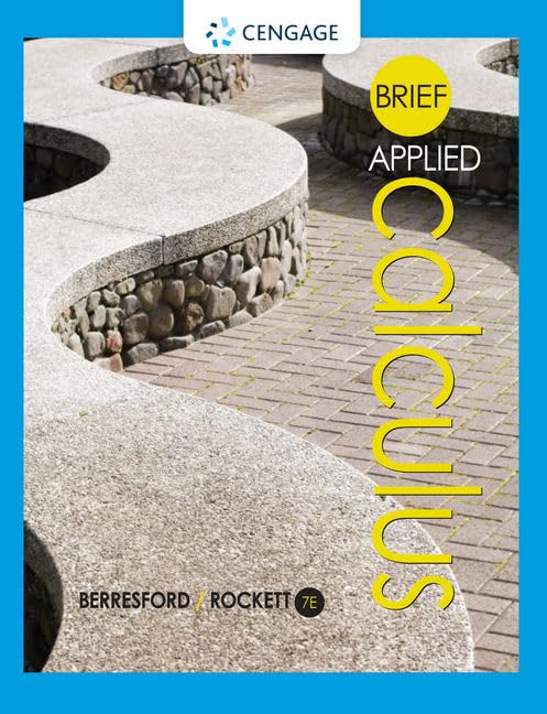 Brief Applied Calculus by Berresford, Geoffrey