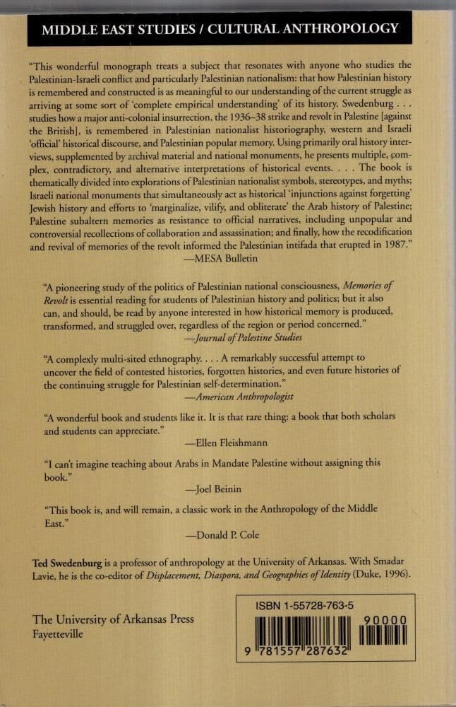 Memories of Revolt: The 1936-1939 Rebellion and the Palestinian National Past