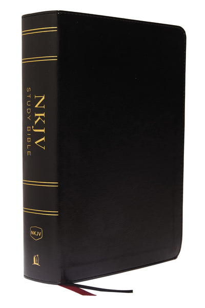 NKJV Study Bible, Leathersoft, Black, Full-Color, Comfort Print: The Complete Resource for Studying Gods Word
