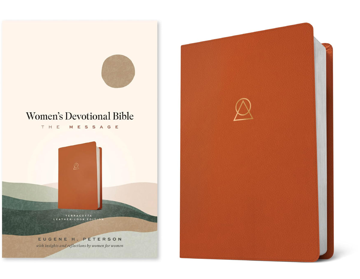 The Message Womens Devotional Bible (Leather-Look, Terracotta)