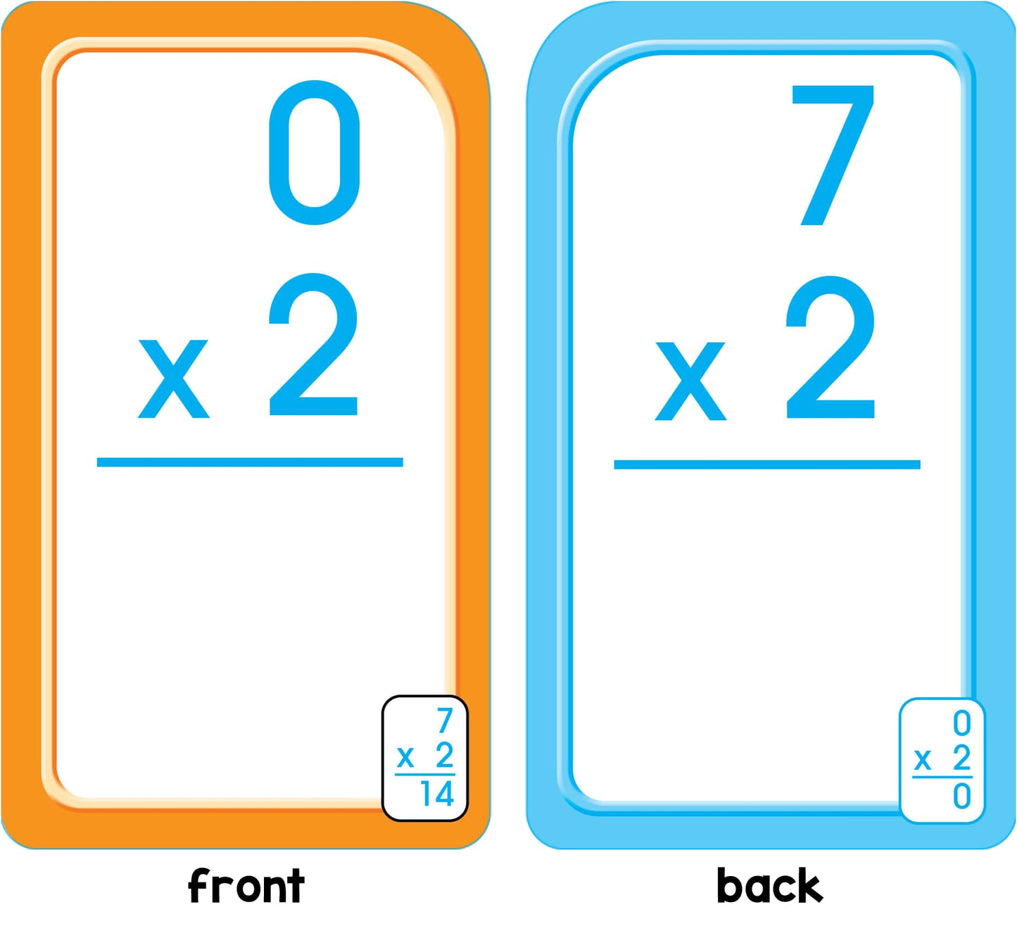School Zone Multiplication 0-12 Flash Cards: 56 Cards, 3rd & 4th Grade Math, Times Tables Practice, Multiplication Facts, Ages 8+, Packaging May Vary