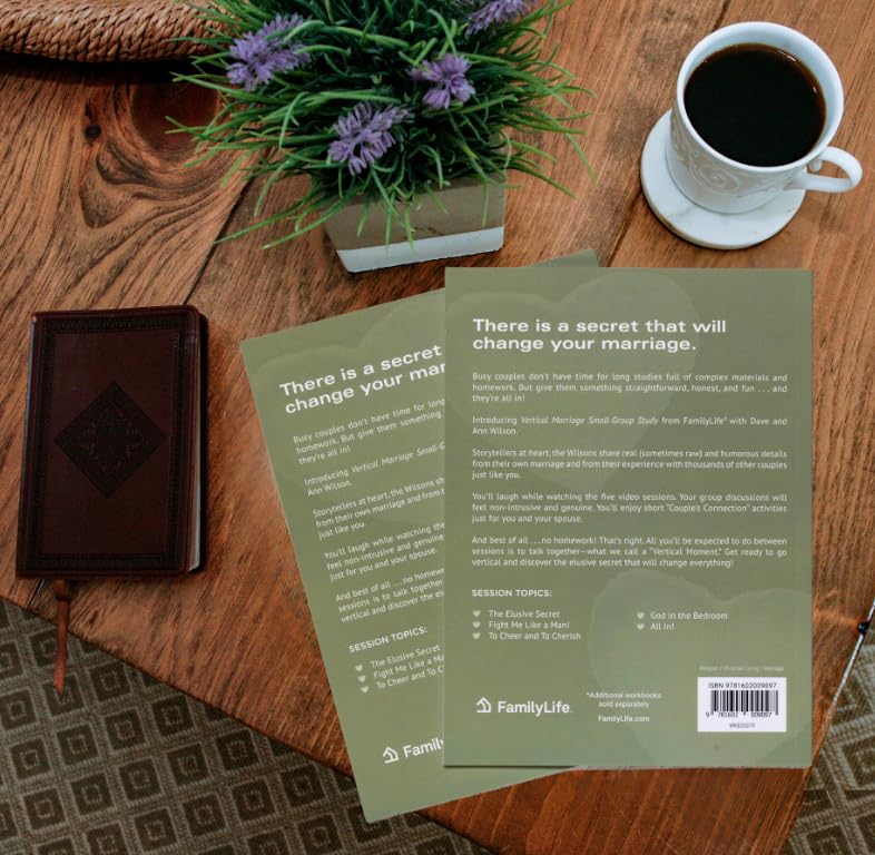 FAMILYLIFE Vertical Marriage Couples Bible Study Set - 2 Relationship Workbooks for Couples - Guide for Couples Workbook Set of 2 - Christian Small Group Studies for a Lasting Impact on Marriages