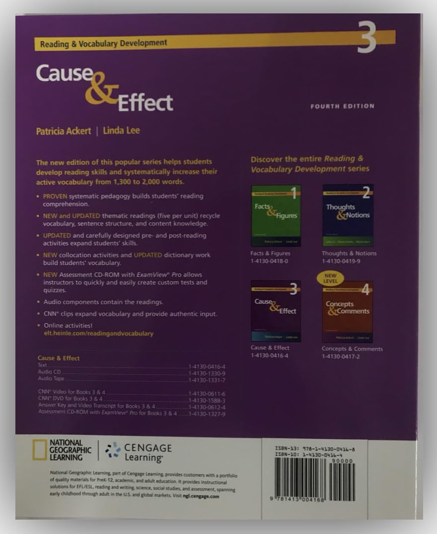 Cause & Effect (Reading & Vocabulary Development, 3)