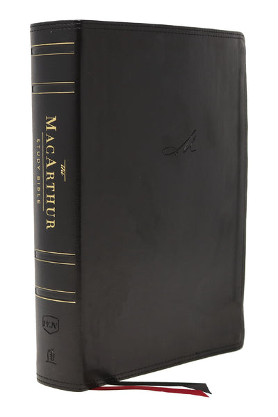 NKJV, MacArthur Study Bible, Black Leathersoft, Comfort Print: Unleashing God's Truth One Verse at a Time (Holy Bible, New King James Version)