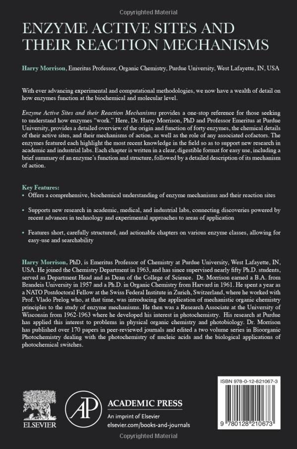 Enzyme Active Sites and their Reaction Mechanisms