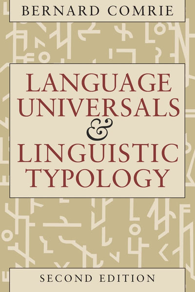 Language Universals and Linguistic Typology: Syntax and Morphology