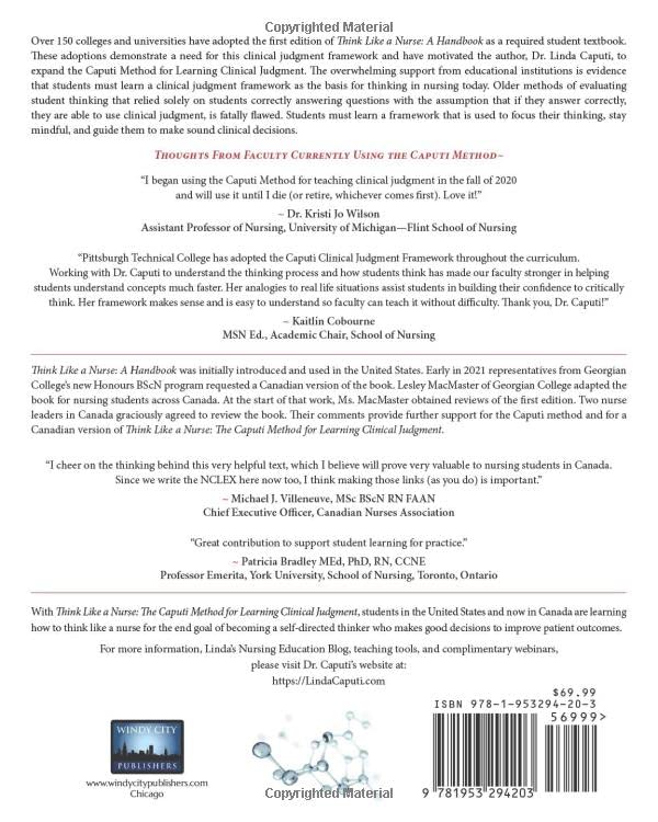 Think Like a Nurse: The Caputi Method for Learning Clinical Judgment (USA Version)