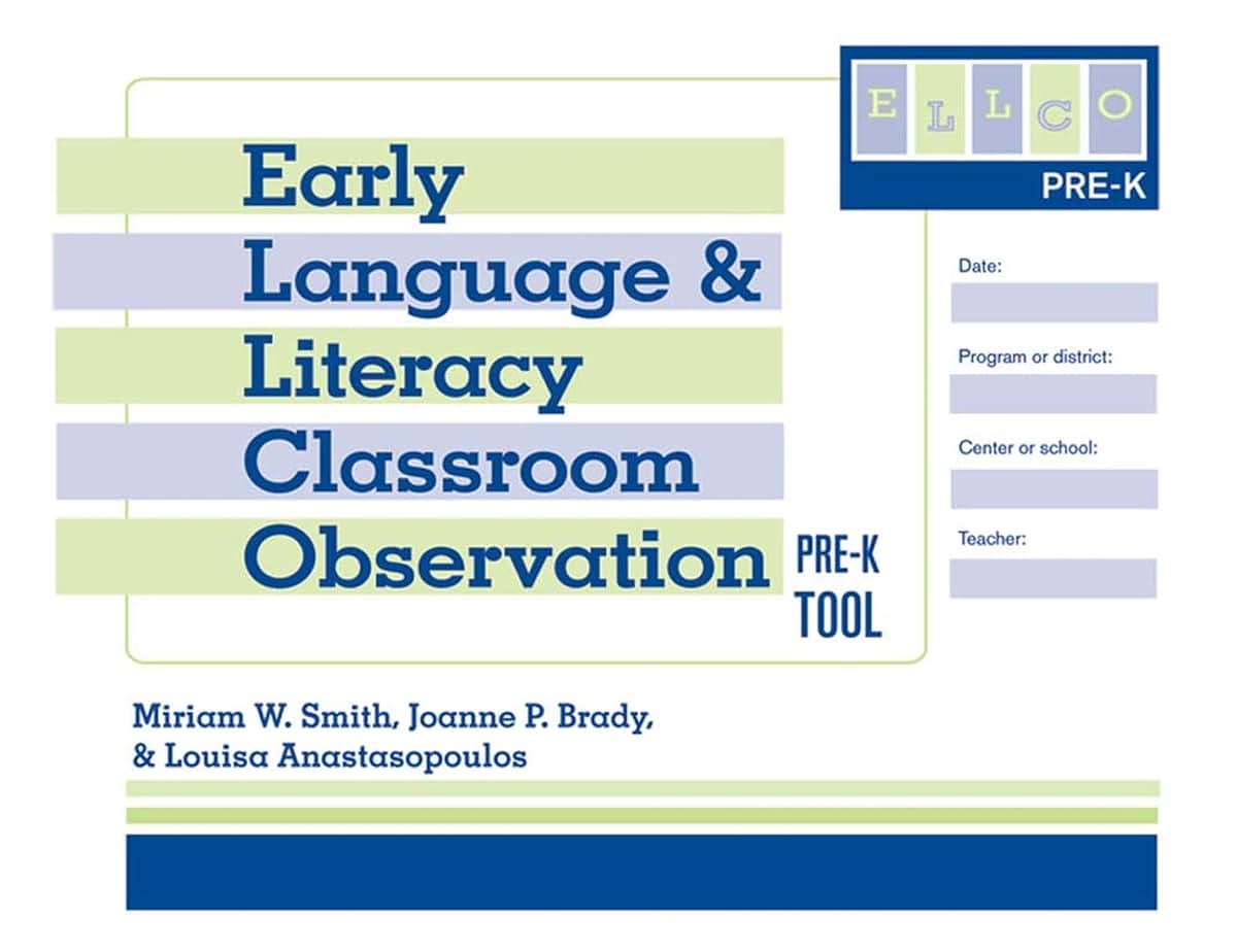 Early Language and Literacy Classroom Observation Tool, Pre-K (ELLCO Pre-K) (Pack of 5)