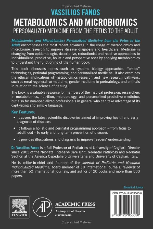 Metabolomics and Microbiomics: Personalized Medicine from the Fetus to the Adult