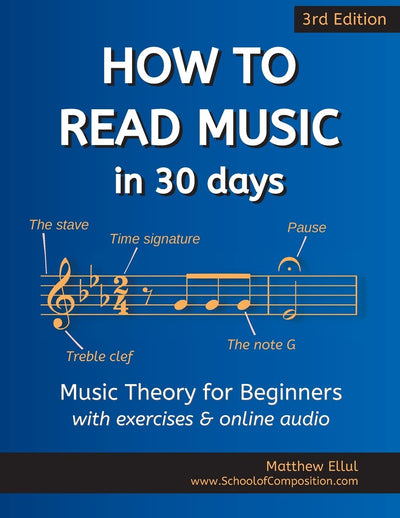 How to Read Music in 30 Days: Music Theory for Beginners - with exercises & online audio (Practical Music Theory)