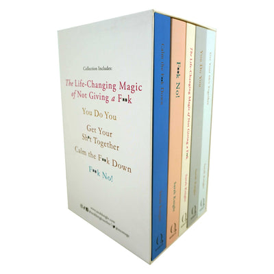 A No F*cks Given Guide Series Books 1 - 5 Collection Set By Sarah Knight (The Life-Changing Magic of Not Giving a F*ck, You Do You, Get Your Sh*t Together, Calm the F**k Down & F**K No!)