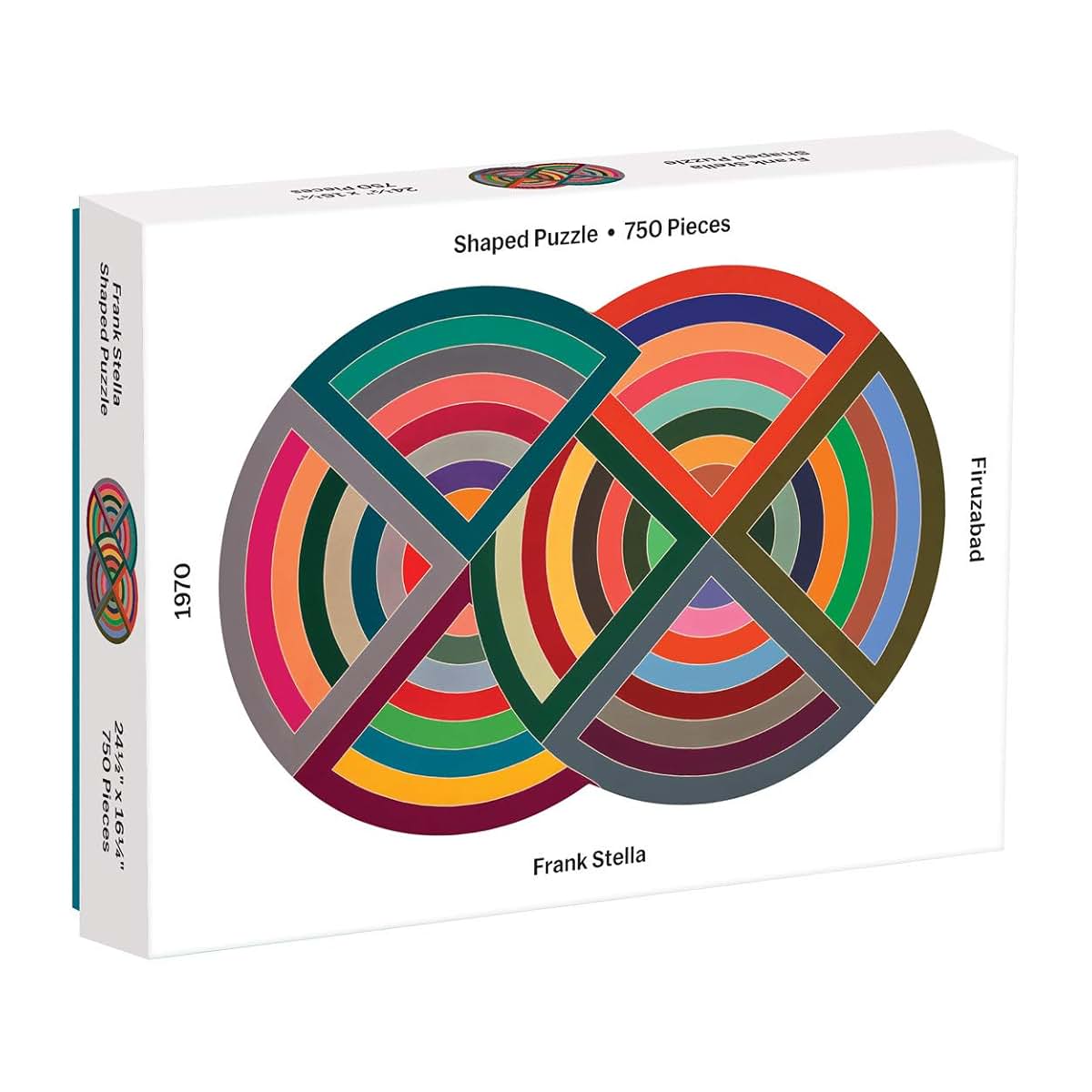 Galison MoMA Frank Stella Shaped Jigsaw Puzzle, 750 Pieces, 24 1/2? x 16 1/4? - Colorful Geometric Painting, Die-Cut Puzzle