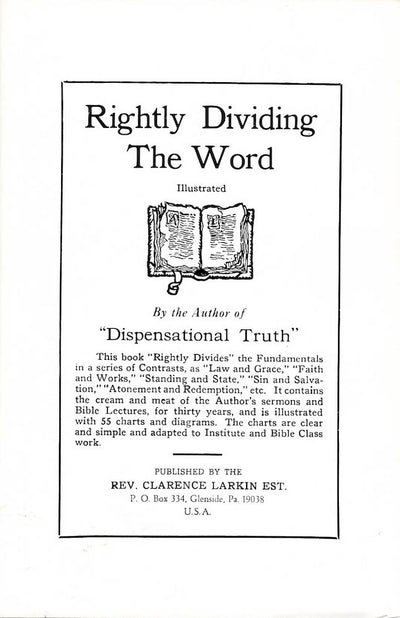 Rightly Dividing the Word