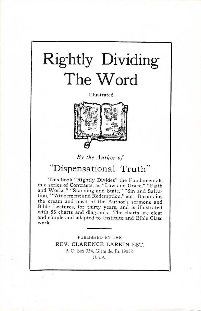 Rightly Dividing the Word