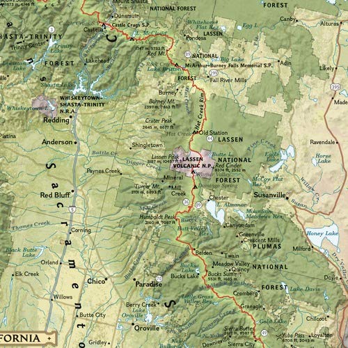 National Geographic Pacific Crest Trail Wall Map Wall Map - Laminated (18 x 48 in) (National Geographic Reference Map)