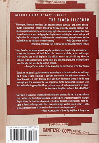 The Blood Telegram: Nixon, Kissinger, and a Forgotten Genocide