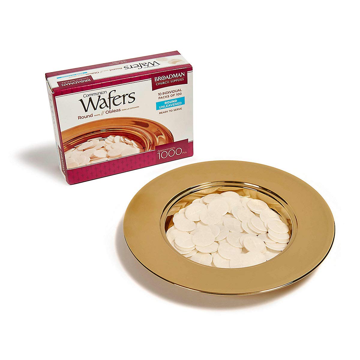 Broadman Church Supplies Communion Wafer, Round with Cross D