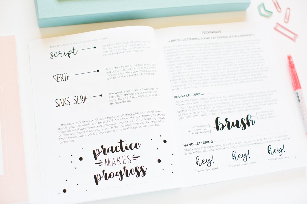 CreateSpace Classics Lettering and Modern Calligraphy: A Beginner's Guide: Learn Hand Lettering and Brush Lettering