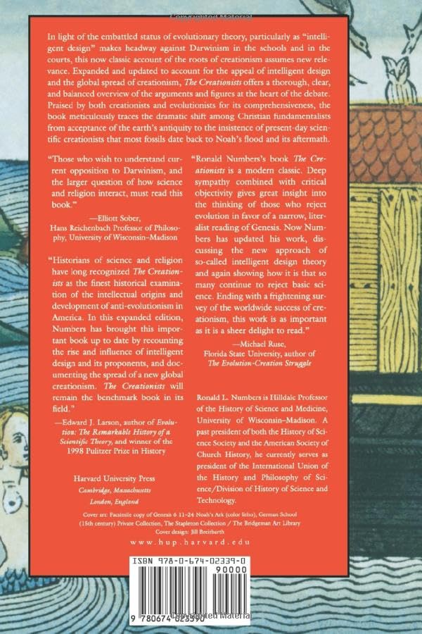 The Creationists: From Scientific Creationism to Intelligent Design, Expanded Edition — back cover