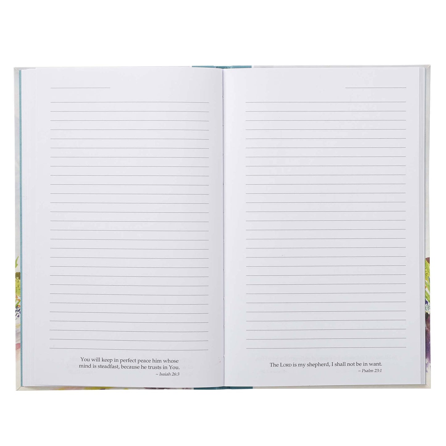 Christian Art Gifts Scripture Journal Goodness and Love Psalm 23:6 Bible Verse Floral Inspirational Notebook,128 Ruled Pages Flexcover 5.5? x 8.5?